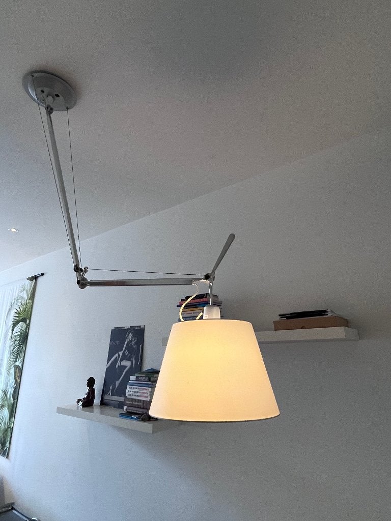 3x Artemide Tolomeo Decentrata Hanglamp, Ophalen, E27 (groot), Zo goed als nieuw, Metaal