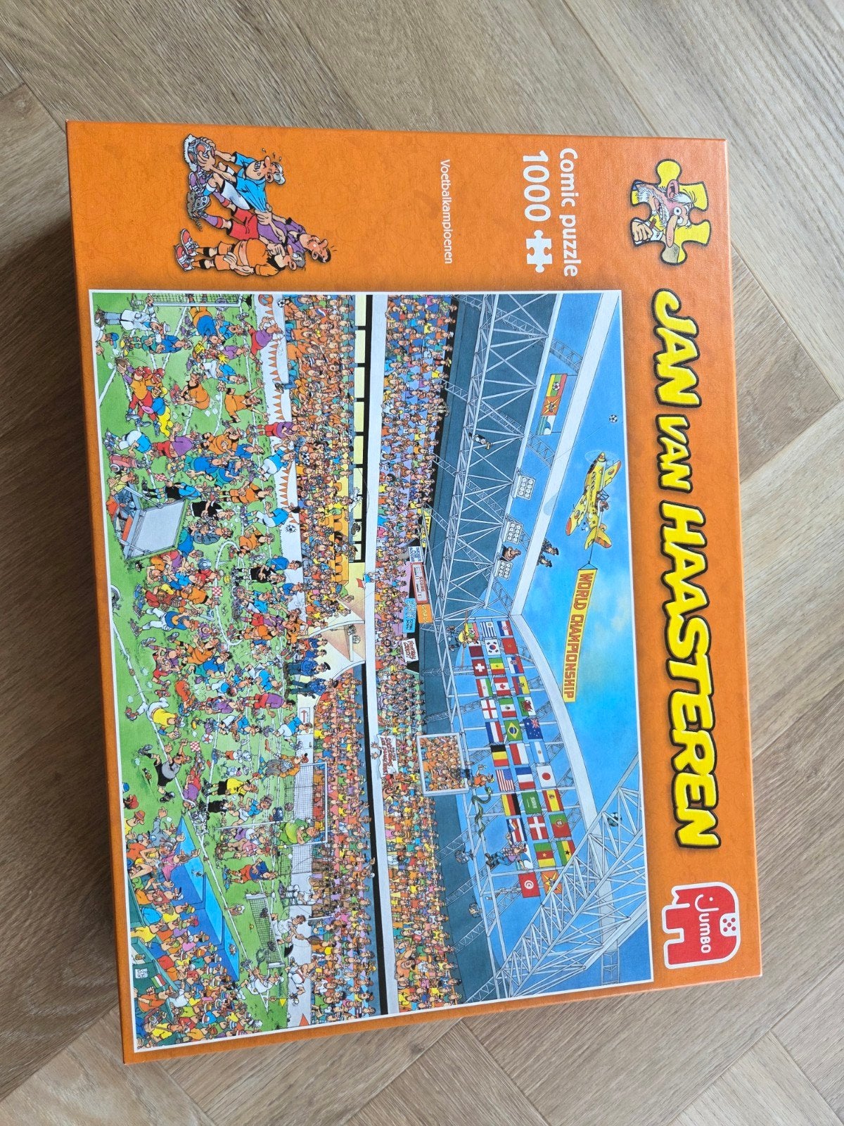 Jan van Haasteren Voetbalkampioenen 1000 stukjes, Hobby en Vrije tijd, Denksport en Puzzels, Ophalen of Verzenden, 500 t/m 1500 stukjes