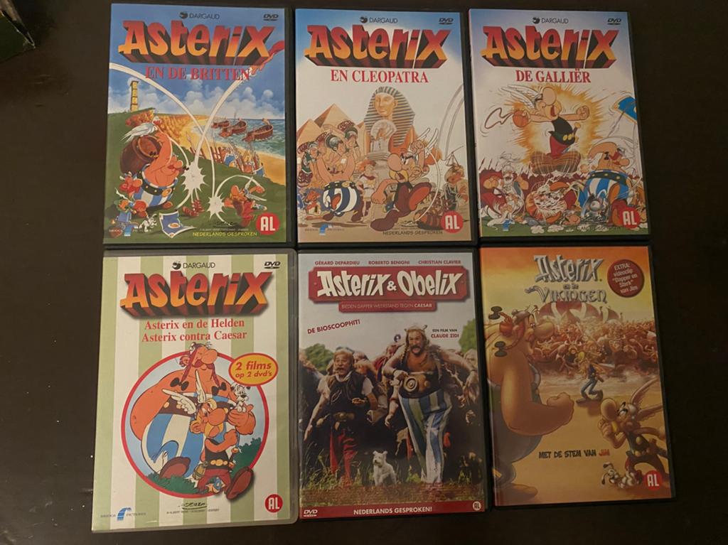 6x DVDs Asterix en Obelix (7 films), Alle leeftijden, Ophalen of Verzenden, Zo goed als nieuw
