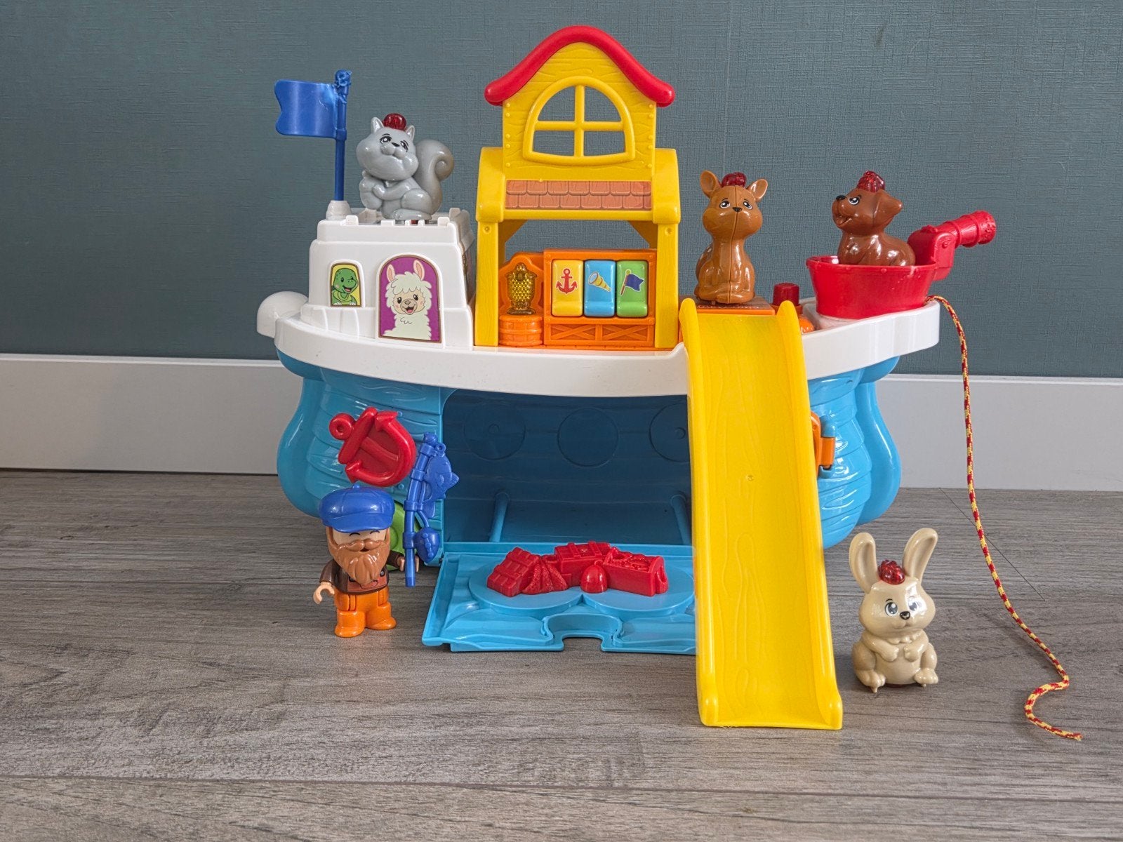 VTech Zoef Zoef Dieren boot met poppetjes, Ophalen of Verzenden, Gebruikt, Overige typen, Met geluid