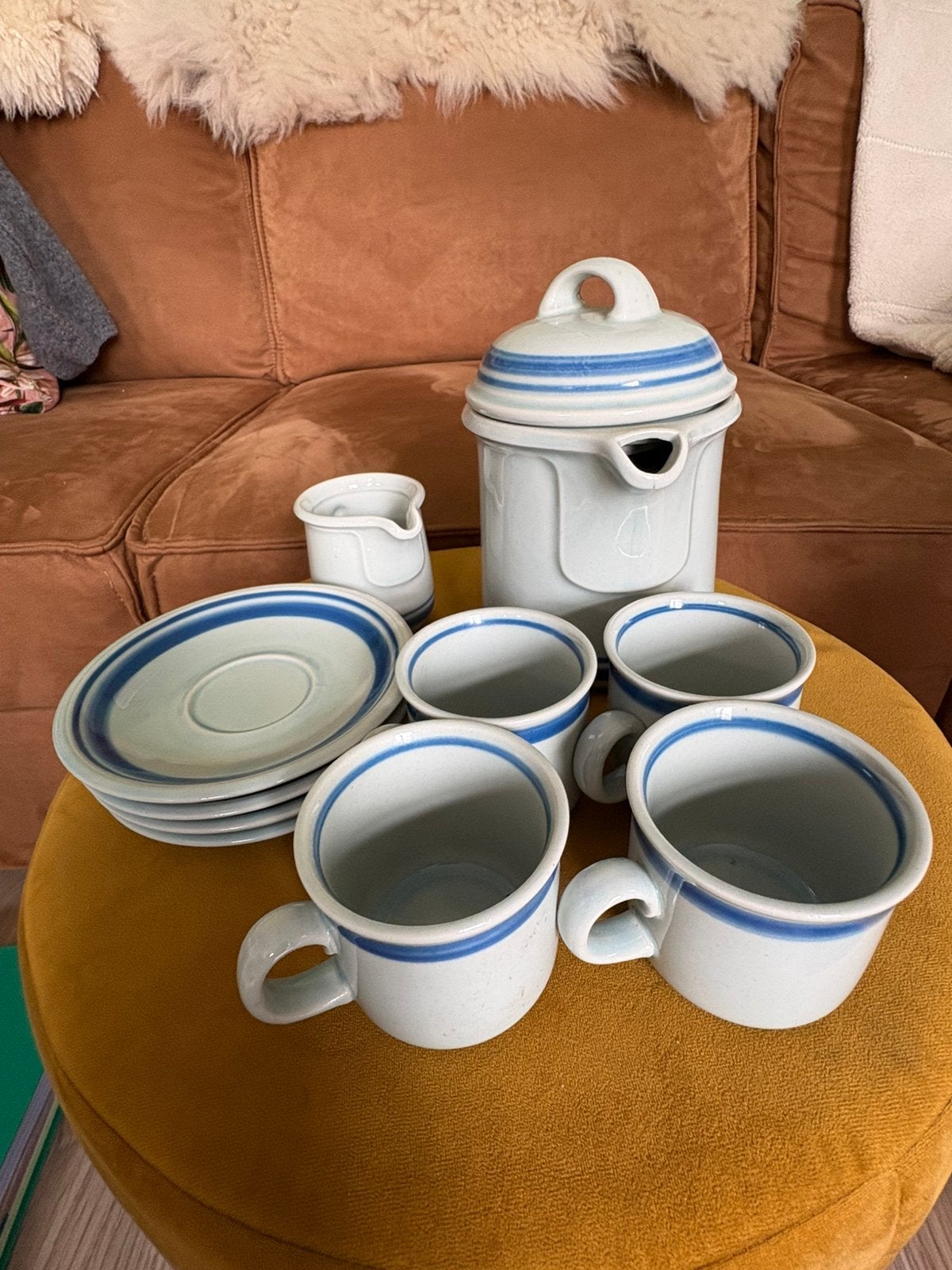 blauw servies, Antiek en Kunst, Ophalen