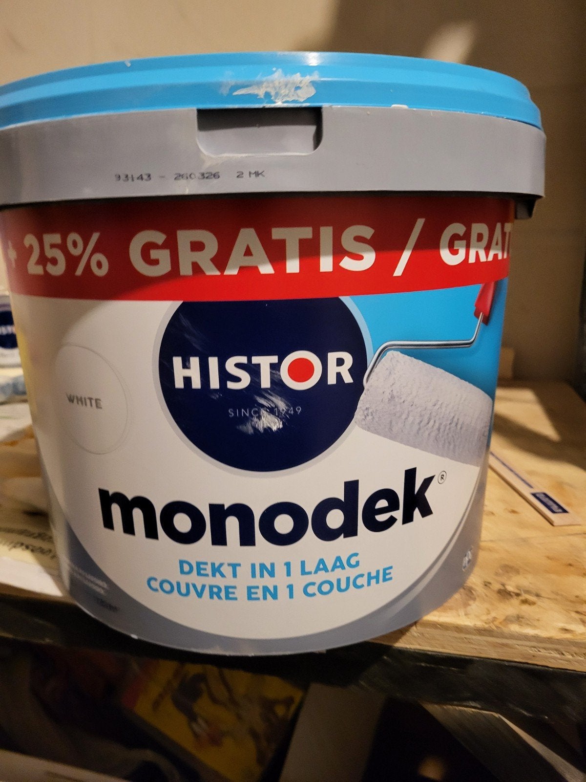Monodek Histor RAL 9001 is 1 liter uit nieuw prijs 45€ mag w, Ophalen of Verzenden, Nieuw, Wit