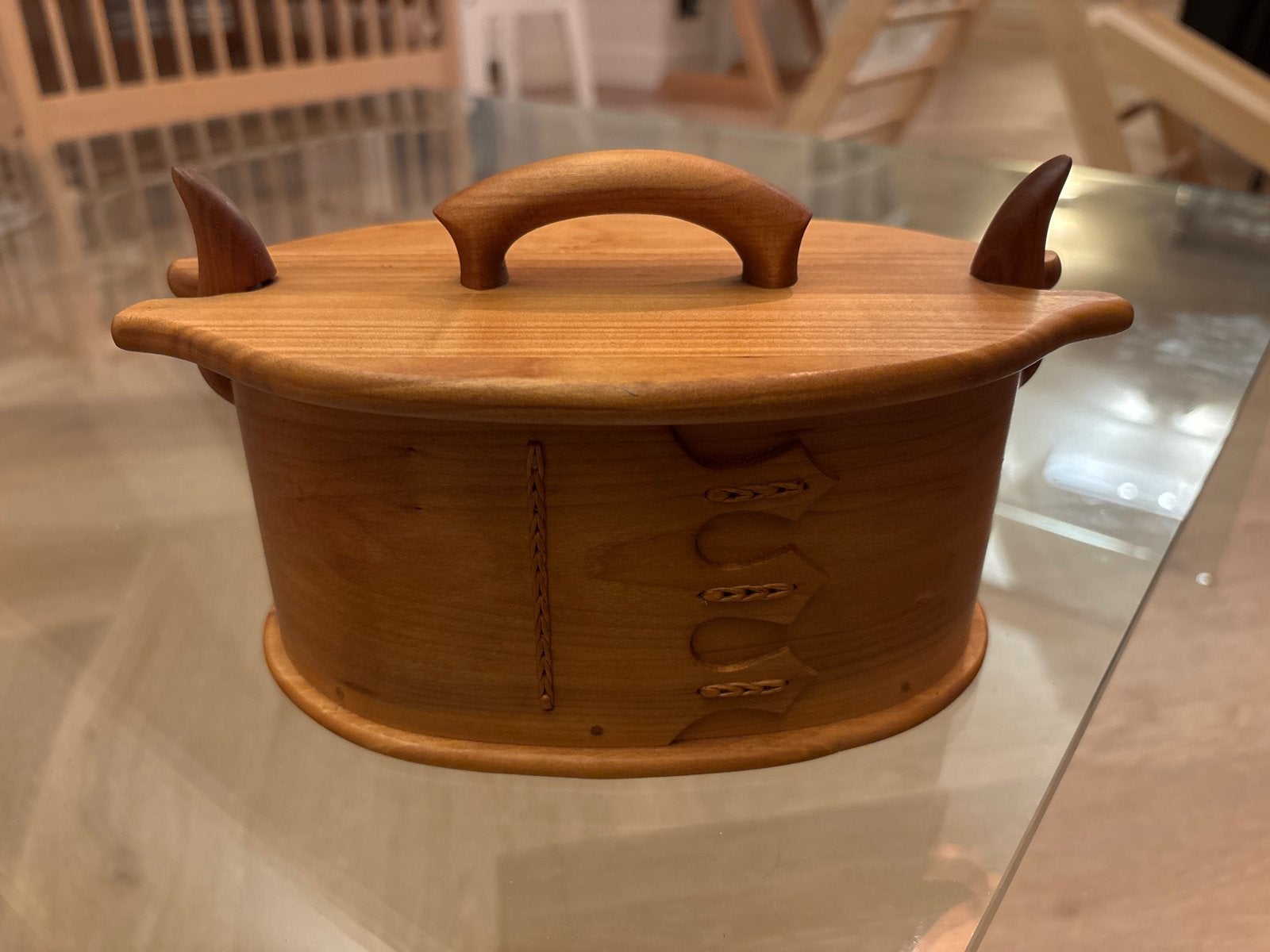 Gesigneerde Scandinavische Svepask / Tina Box uit Arvika, Antiek en Kunst, Ophalen of Verzenden
