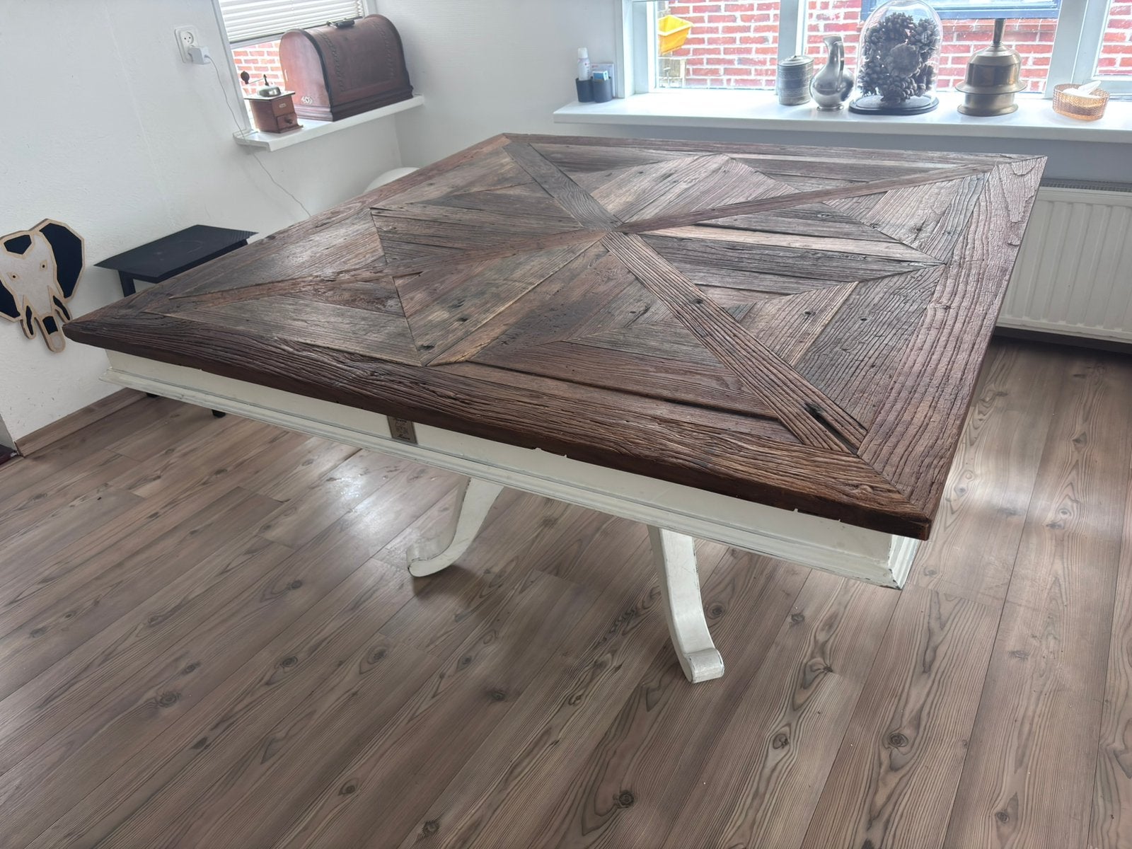 Rivièra Maison Château Belvédère eettafel 150x150, Ophalen, Gebruikt, 150 tot 200 cm, Vierkant