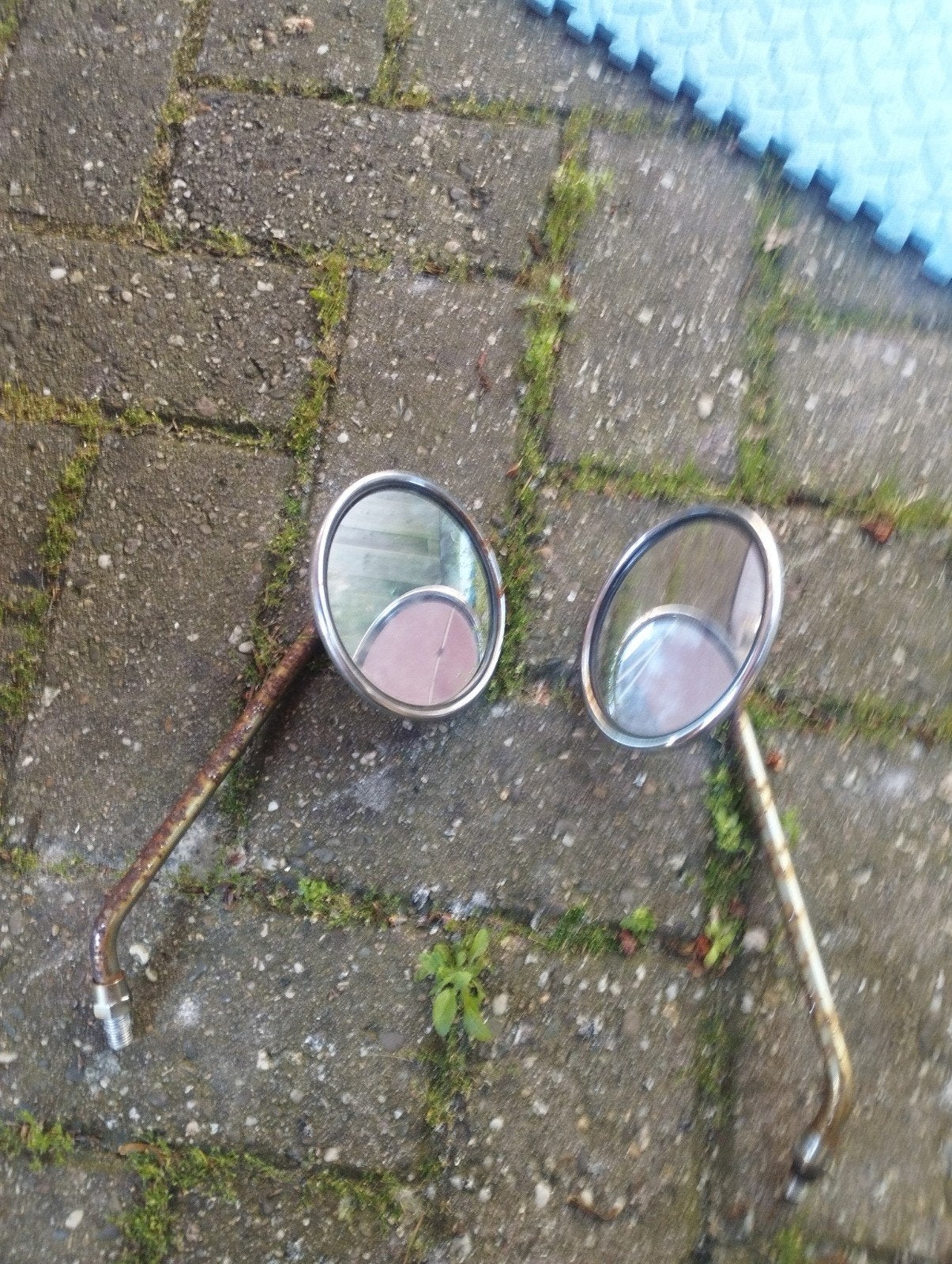 Set van 2 Vintage Zijspiegels - Gebruikt, Ophalen of Verzenden, Gebruikt, Universele onderdelen