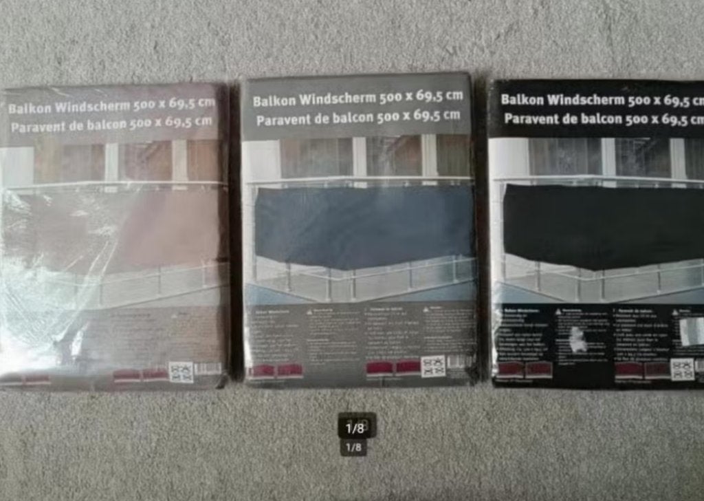 Balkon windscherm 500x69,5 cm nieuw, Nieuw, Ophalen of Verzenden
