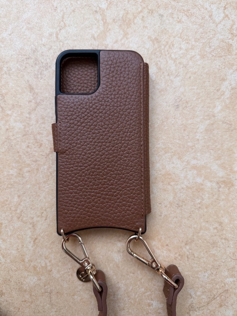 Book case Dutchies - kleur camel - iPhone 11 pro, Met koord, IPhone 11 Pro, Dutchies, Bruin
