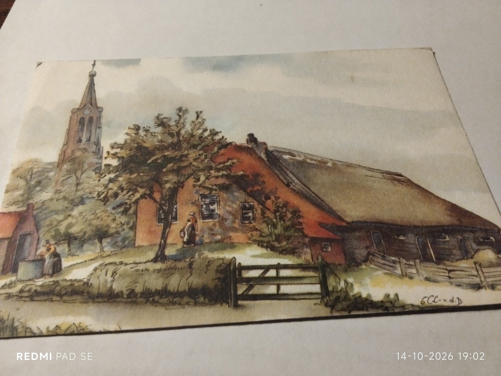 Oude Ansichtkaart Zeeuwse Boerderij Kloetinge, Ophalen of Verzenden, Voor 1920, Gelopen, Zeeland