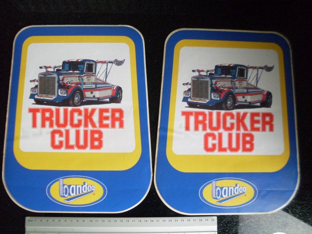 2x grote sticker bandag trucker club logo banden autobanden, Verzamelen, Stickers, Verzenden, Zo goed als nieuw, Merk