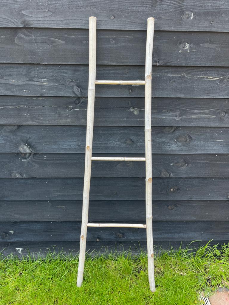 Decoratie ladder van bamboe, Doe-het-zelf en Verbouw, Ladders en Trappen, Zo goed als nieuw, Ophalen of Verzenden