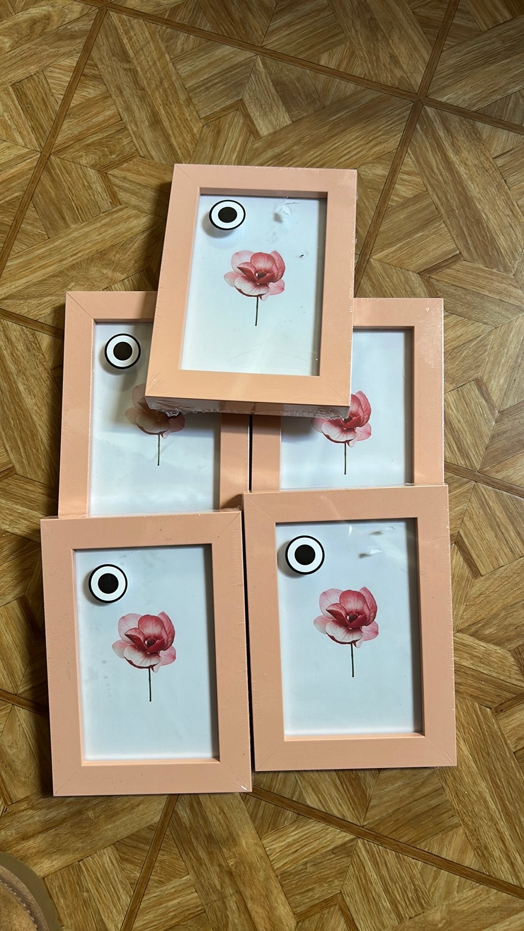 Hema 5 fotolijstjes 10x15, Ophalen of Verzenden, Nieuw, Roze, Standaard fotolijst
