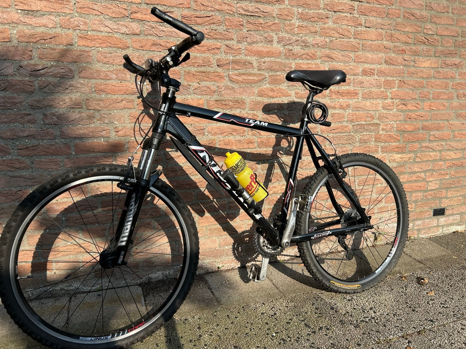 Nishiki Mountainbike Zwart - 21 versnellingen, Continental b, Gebruikt, Hardtail, Velgrem, .