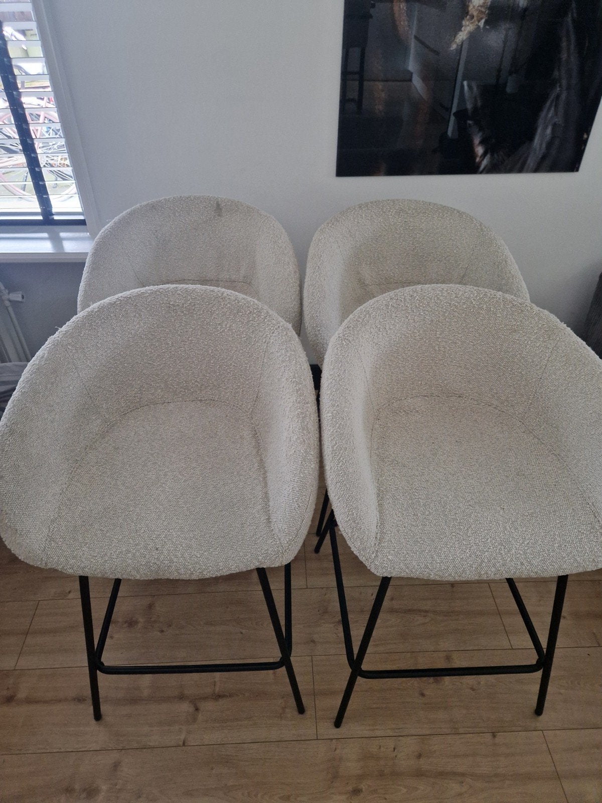4 barkrukken, 4 krukken, Ophalen of Verzenden, Gebruikt, 60 tot 90 cm