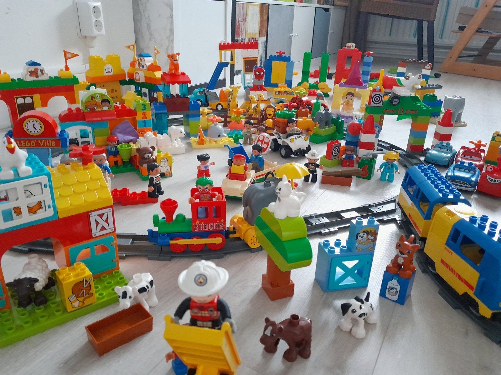 Duplo van Lego trein rails dieren sets boerderij disney, Ophalen of Verzenden, Gebruikt, Overige merken