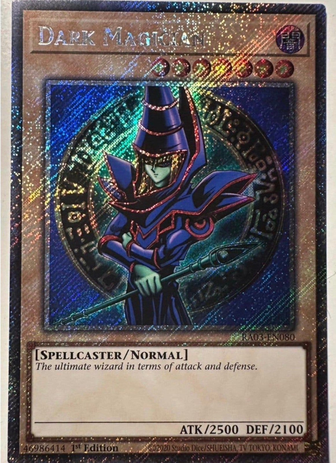 Yu-Gi-Oh! Dark Magician RA03 1st Edition Mint !, Ophalen of Verzenden, Zo goed als nieuw, Losse kaart, Foil