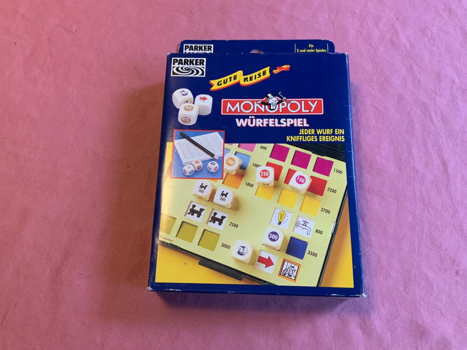 Monopoly dobbelspel, Een of twee spelers, Ophalen of Verzenden, Gebruikt, Parker