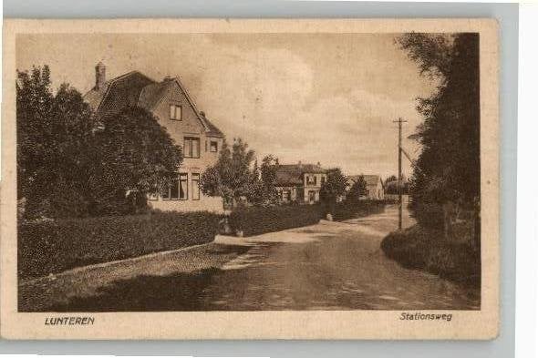 Lunteren Stationsweg st 1926 uitg J. Brouwer zie info, Ophalen of Verzenden, 1920 tot 1940, Gelopen, Gelderland