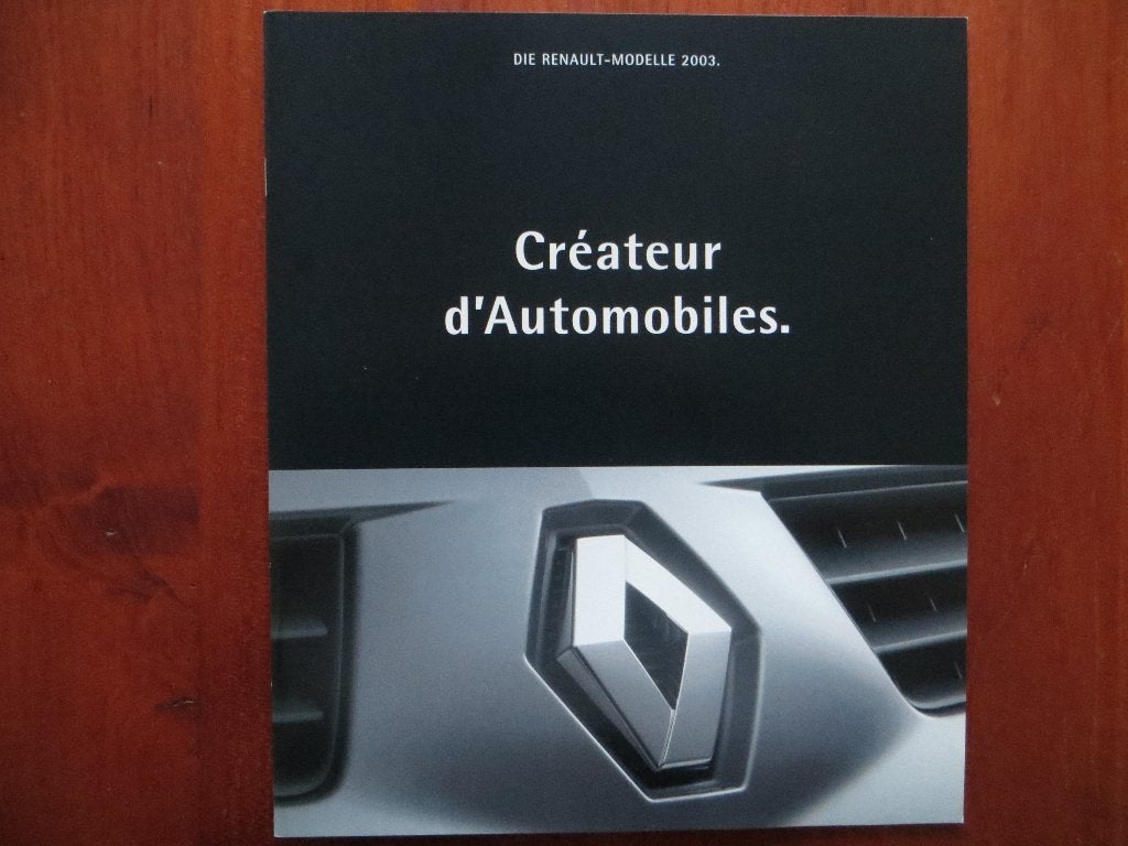 Die Renault-Modelle 2003 (sept 2003), Boeken, Ophalen of Verzenden, Nieuw, Renault