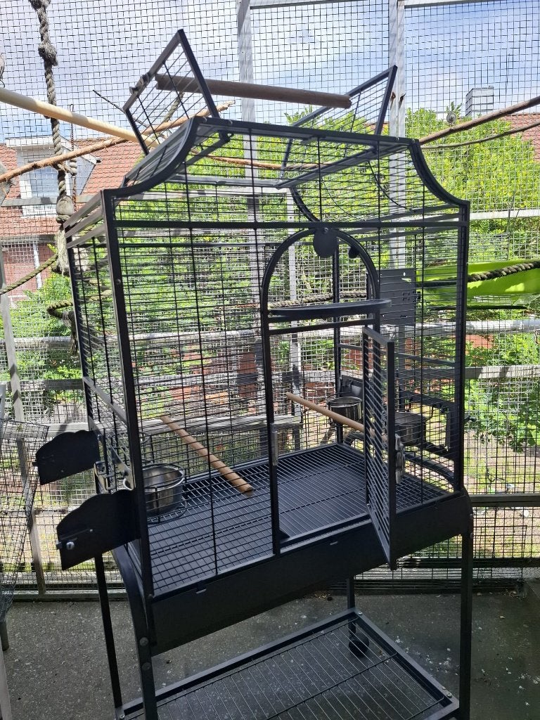vogels kooi Papagaaien vogels kooi, Ophalen, Zo goed als nieuw, Metaal, Vogelkooi