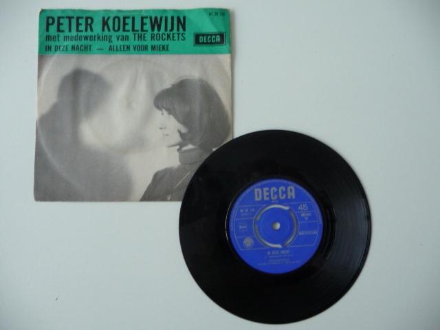 single PETER KOELEWIJN - IN DEZE NACHT - Decca Records, 1965, Cd's en Dvd's, Vinyl Singles, Gebruikt, 7 inch, Single, Ophalen of Verzenden