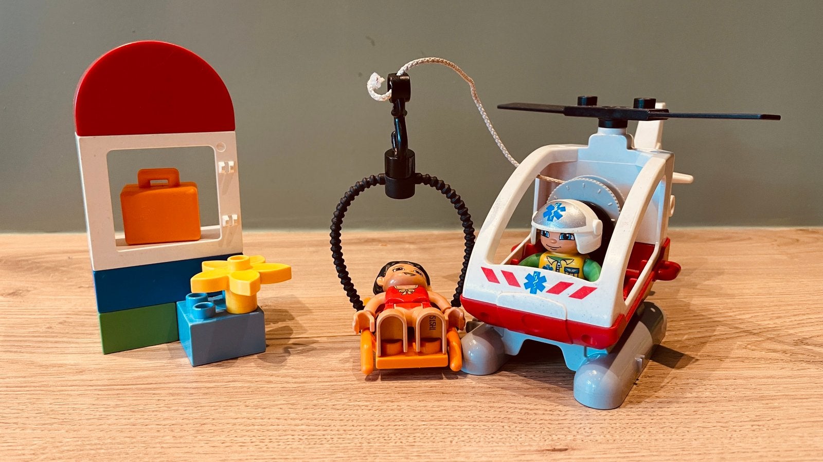 Duplo  ziekenhuis helicoptor set # 5794, Ophalen of Verzenden, Compleet, Duplo, Complete set