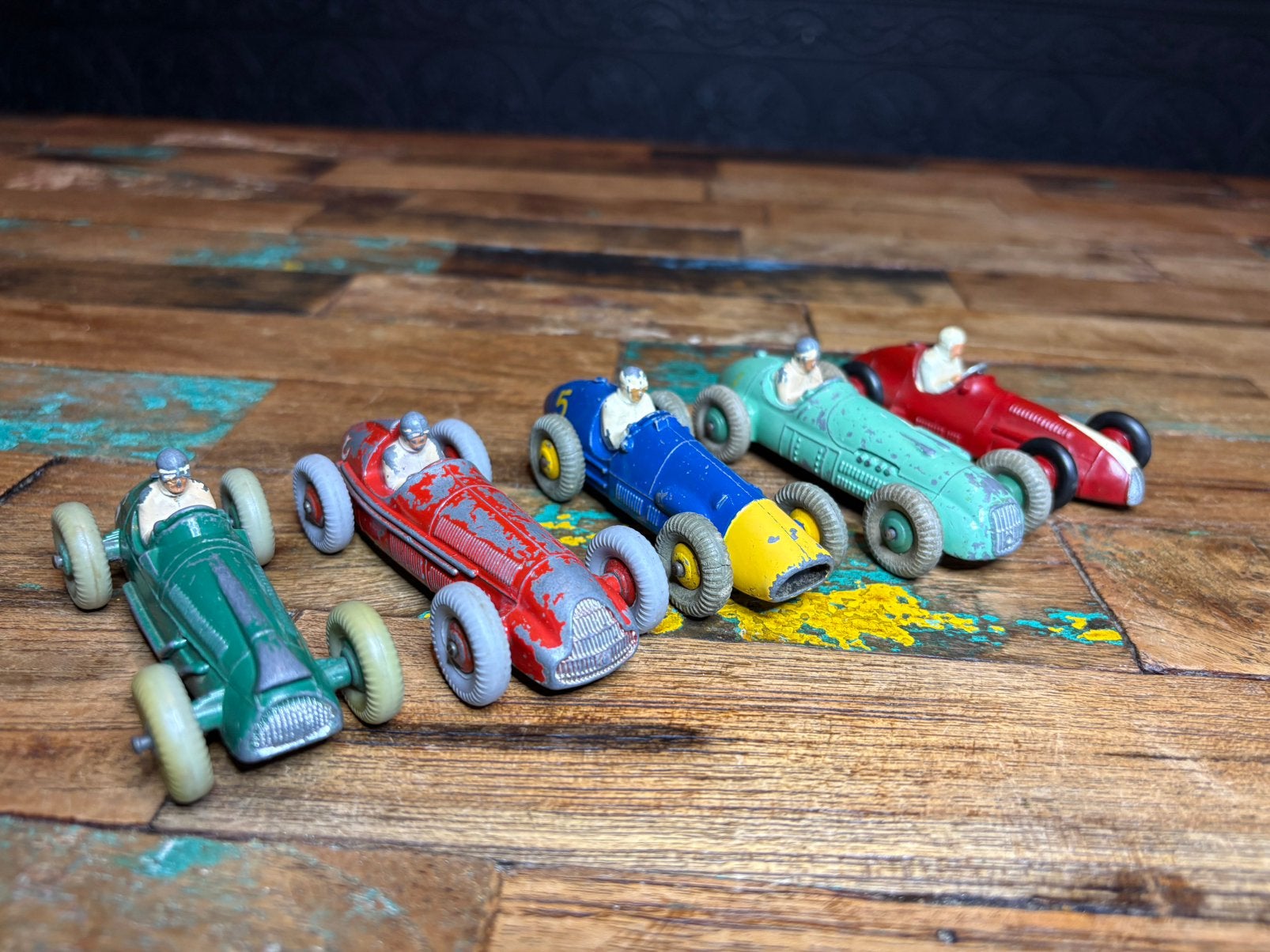 Dinky Toys GP-raceserie – 5 originele racers 23/231–235, Ophalen of Verzenden, Gebruikt, Auto, Dinky Toys