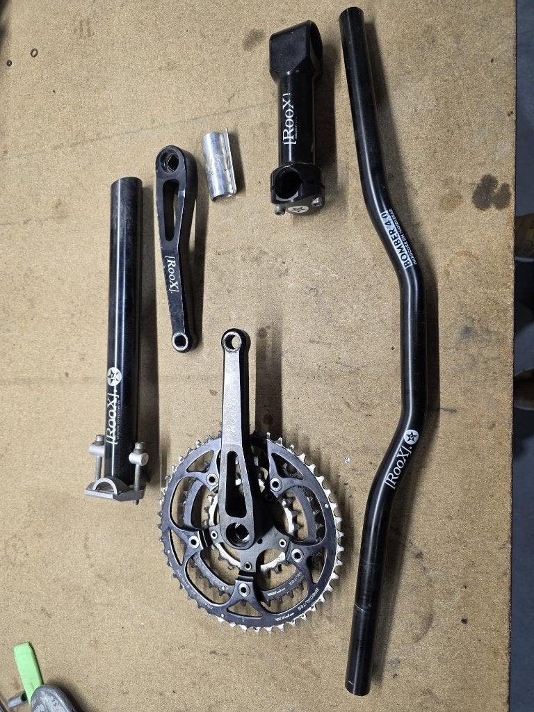 Roox components crankstel + diverse, Crankstel of Pedalen, Gebruikt, Ophalen of Verzenden, Roox Components