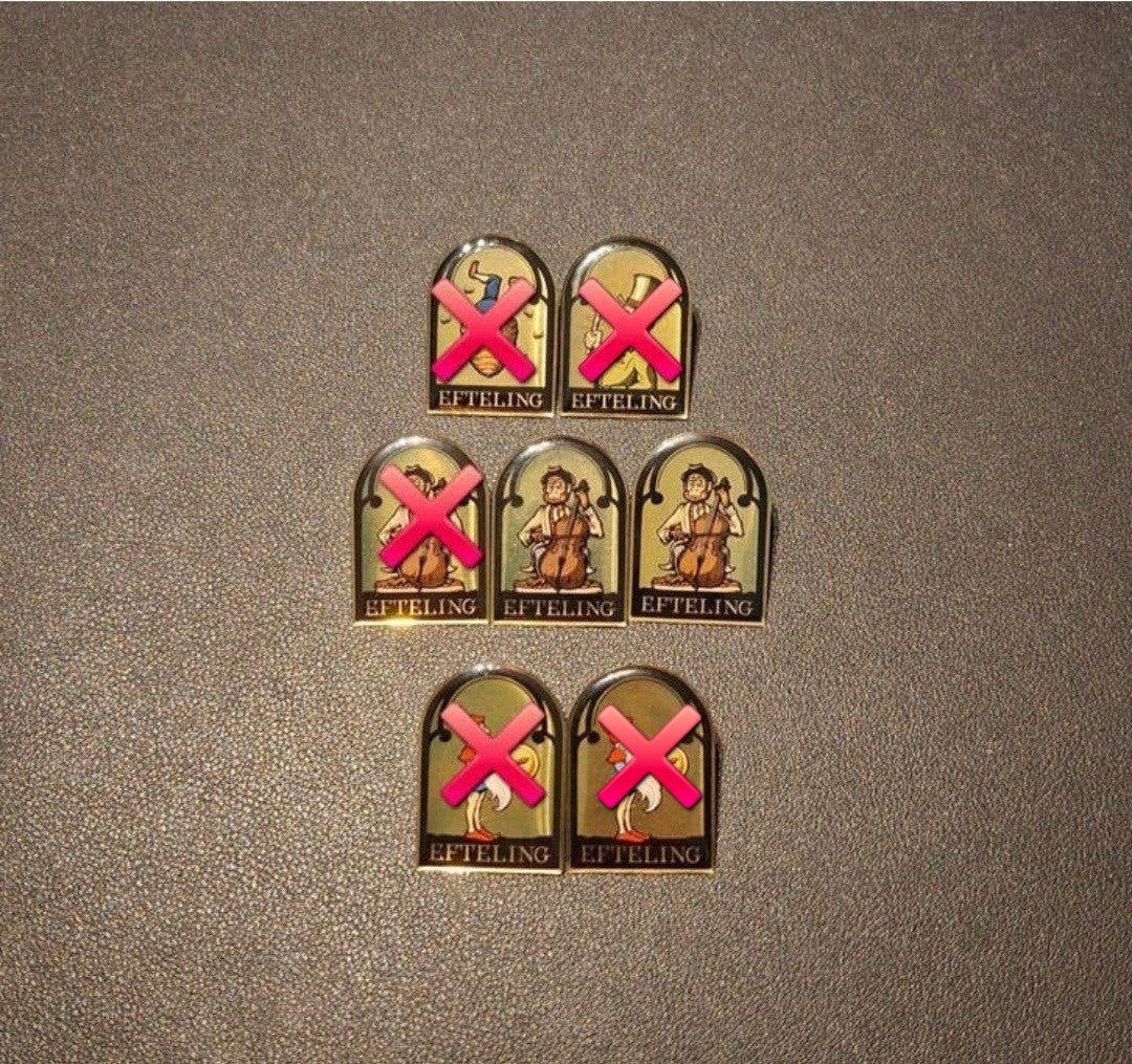 Efteling pins Smidje, Ophalen, Nieuw, Button of Speldje