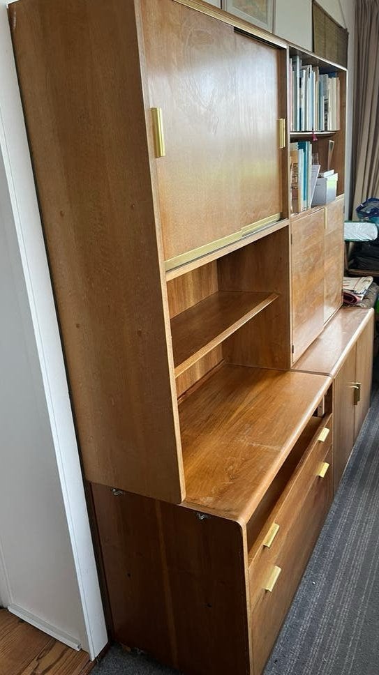 vintage houtenkast (2 stuks), Ophalen, Gebruikt, 25 tot 50 cm, Jaren 50/60