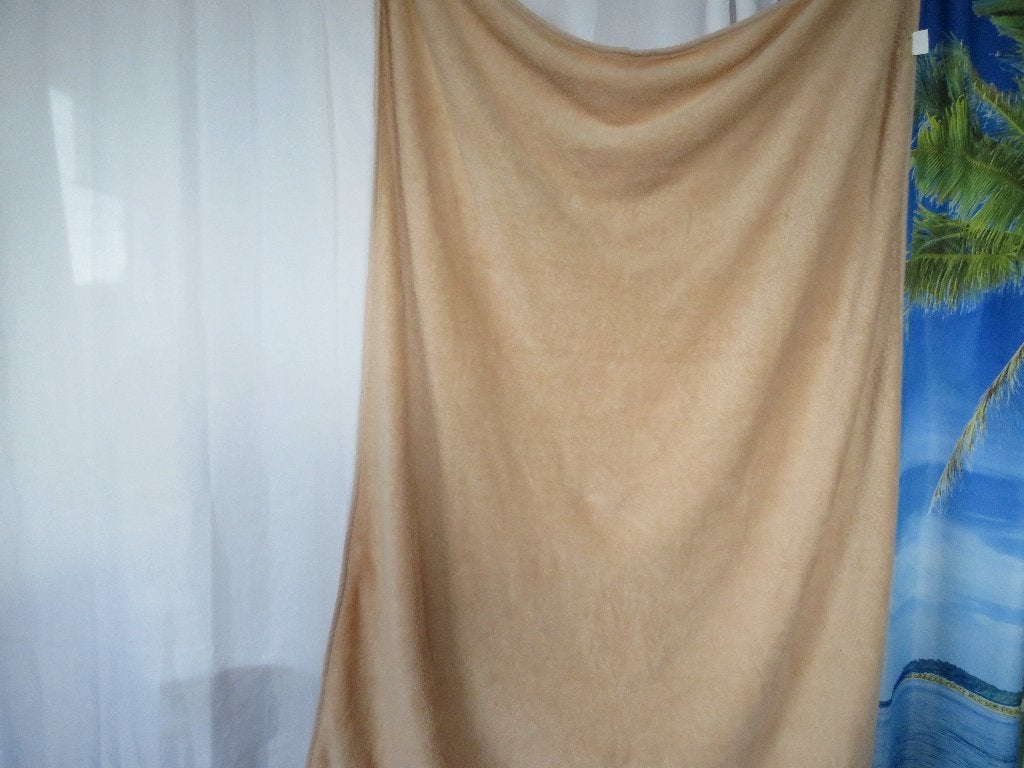 beige pluche ( travel )  plaid 160 cm x 110 cm Blue Hills, Ophalen of Verzenden, Gebruikt
