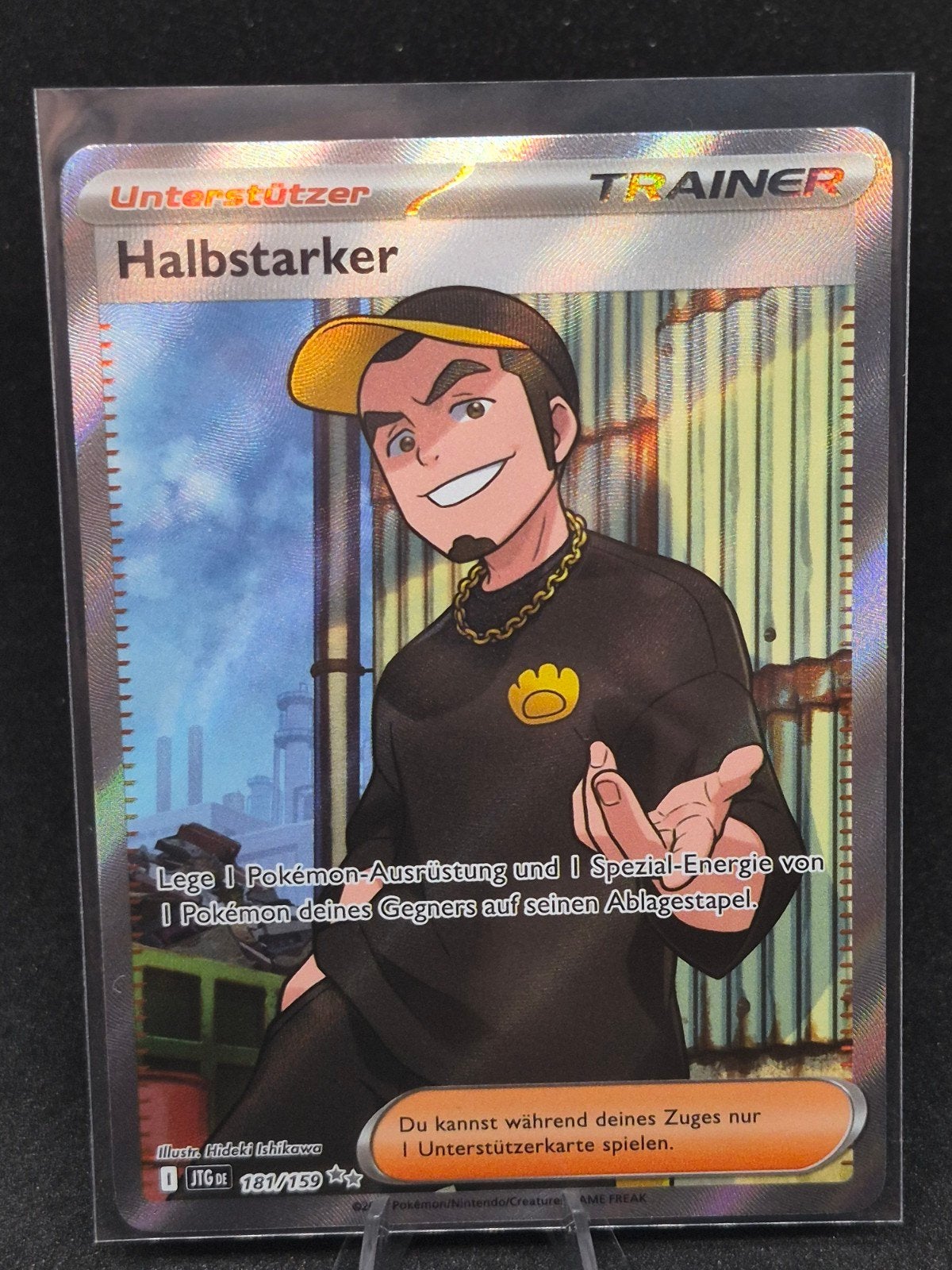 Ruffian Full Art Trainer Duitse Pokémon Kaart, Hobby en Vrije tijd, Verzamelkaartspellen | Pokémon, Ophalen of Verzenden, Zo goed als nieuw
