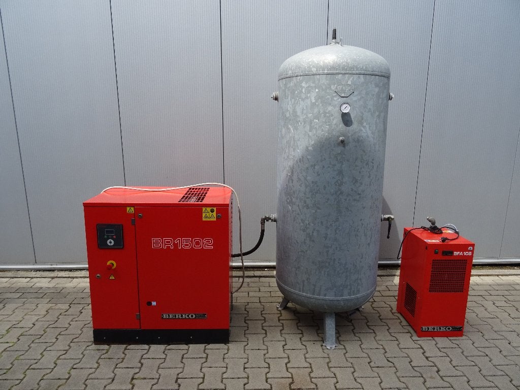 compressor Berko 1502, Doe-het-zelf en Verbouw, Compressors, Ophalen, Geluidgedempt, Gebruikt, 800 liter/min of meer