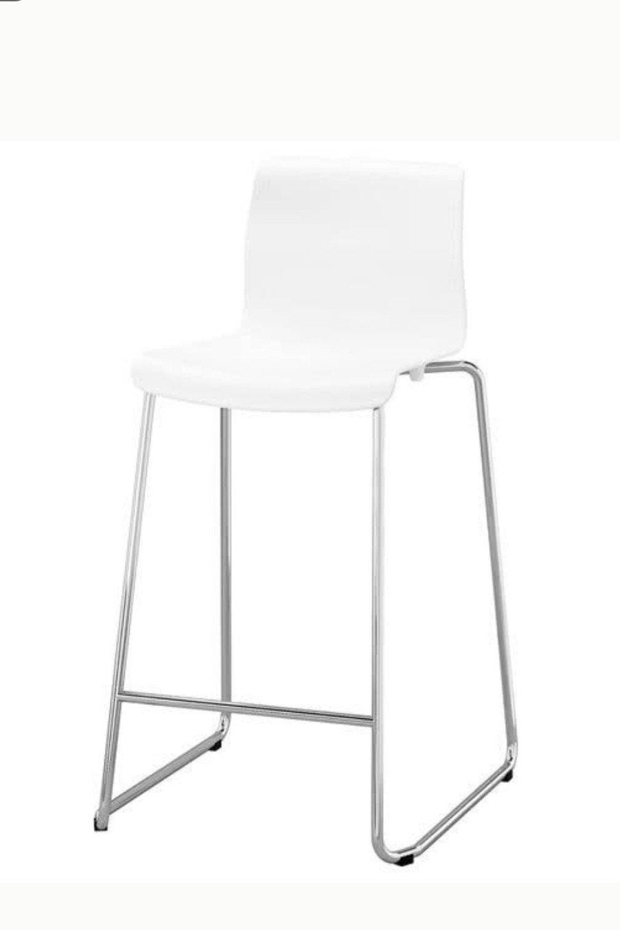 witte barkruk, Met voetsteun, 60 tot 90 cm, Ophalen of Verzenden, Zo goed als nieuw