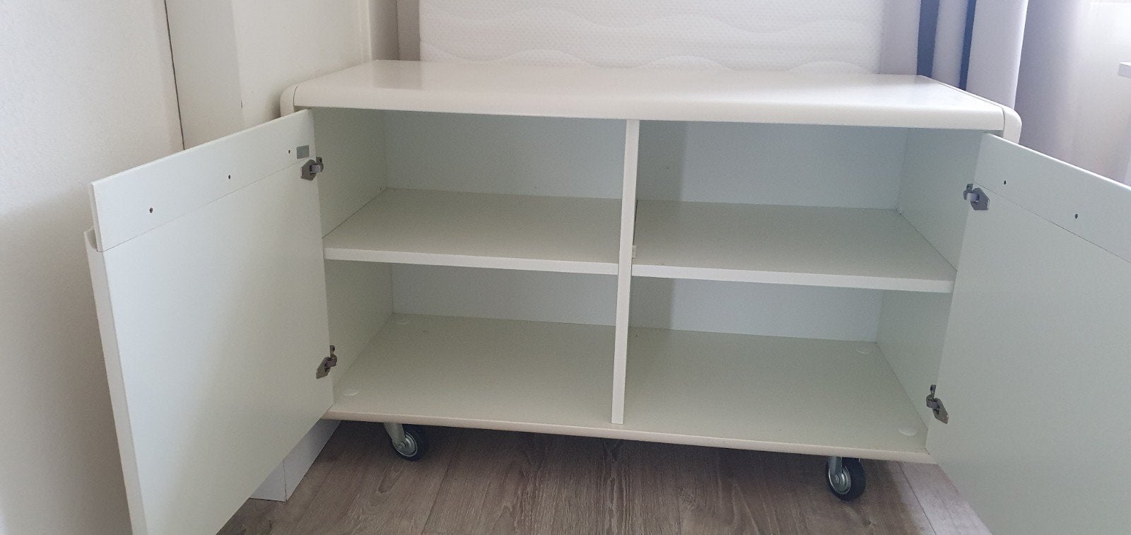 Modoca Opbergkastje op wielen - Wit, Huis en Inrichting, Ophalen