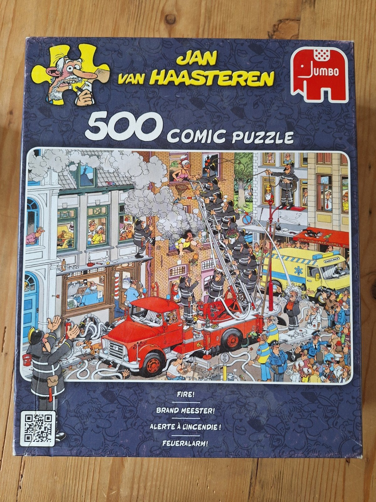 Jan van Haasteren 500 stukjes Comic Puzzle Brandweer, Ophalen of Verzenden, Meer dan 50 stukjes, Gebruikt, 6 jaar of ouder