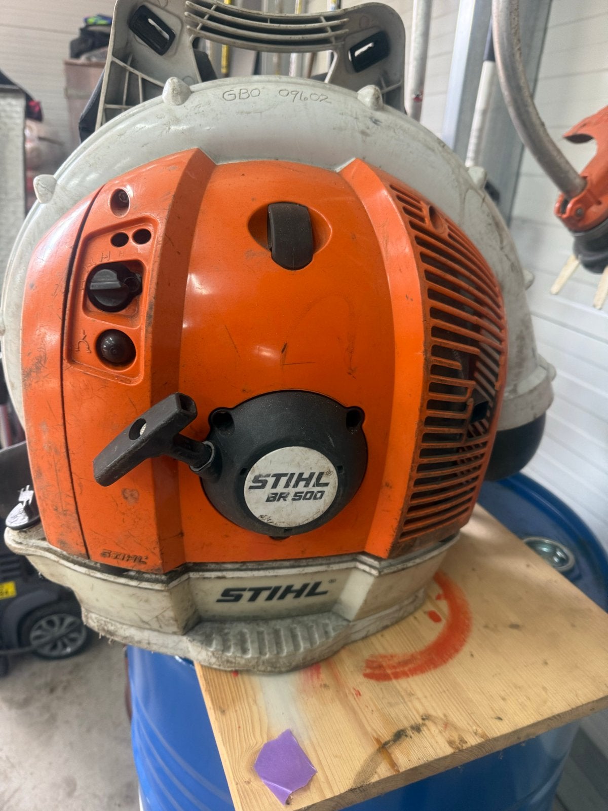 Stihl BR 500 Bladblazer, Ophalen, Gebruikt, Benzine, Ruggedragen
