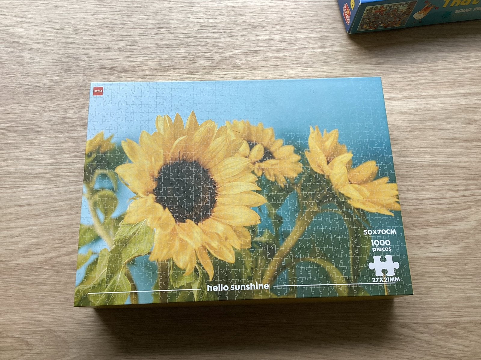 Zonnebloem puzzel 1000 stukjes - Zo goed als nieuw, Ophalen of Verzenden, 500 t/m 1500 stukjes, Zo goed als nieuw, Legpuzzel