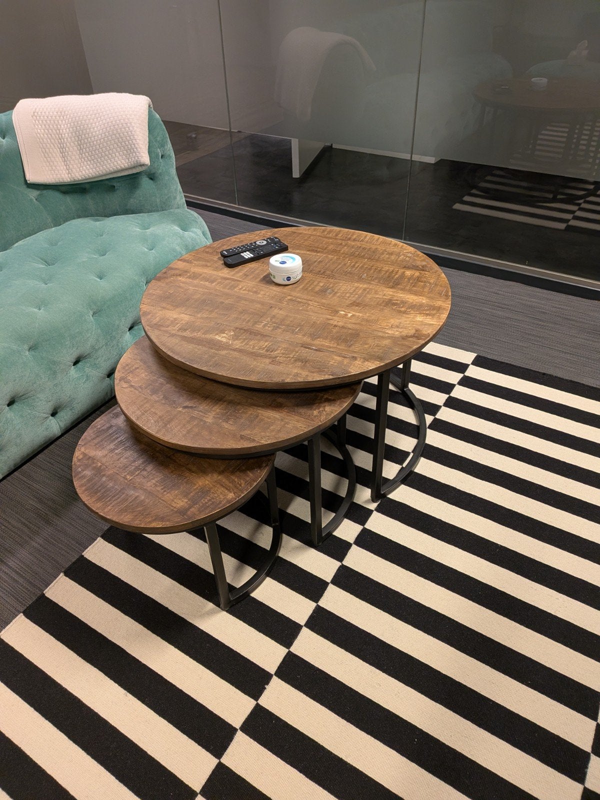 koffietafel (3 stuks), Ophalen, 50 tot 100 cm, Rond, 50 tot 100 cm