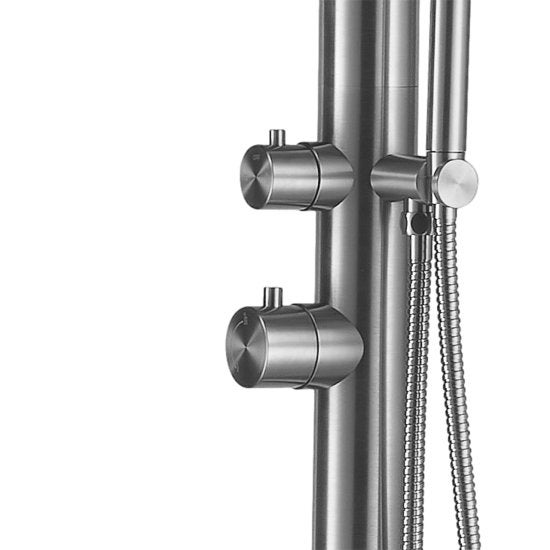 Pacific Showers RVS Design Buitendouche Warm & Koud water, Tuin en Terras, Zwembad-toebehoren, Ophalen of Verzenden, Nieuw, Overige typen