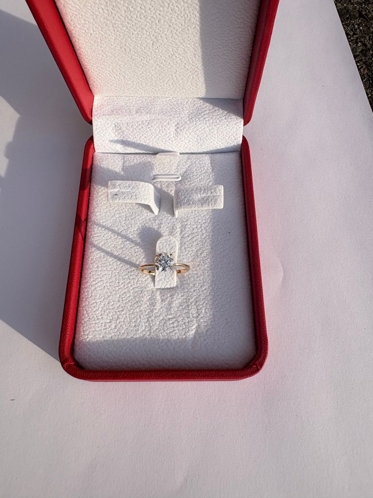 14K Geelgouden Ring met 1.03 Karaat Lab Diamant, Sieraden, Tassen en Uiterlijk, Nieuw, Ophalen of Verzenden, Kleiner dan 17, Met edelsteen