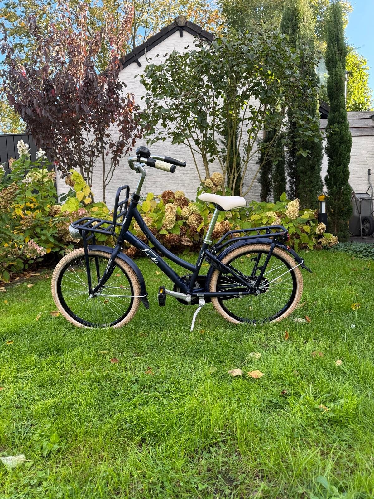 Meisjesfiets met voordrager - Zo goed als nieuw, Terugtraprem, Zo goed als nieuw, 50 tot 53 cm, Ophalen