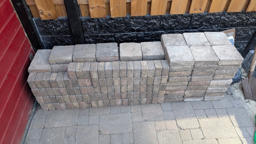 stenen, Tuin en Terras, Tegels en Klinkers, Ophalen, Gebruikt, 5 tot 10 m², Beton