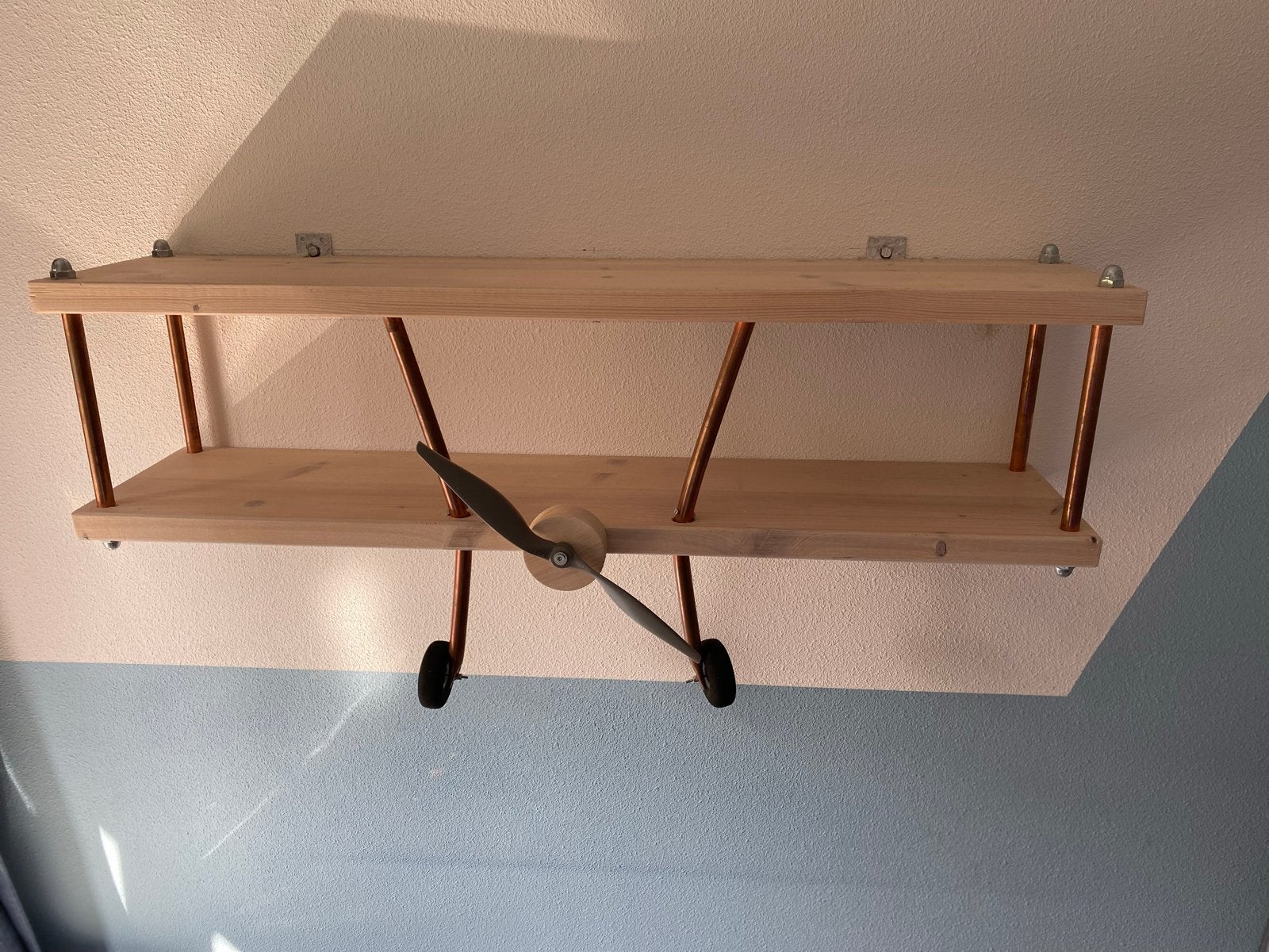 Handgemaakte vliegtuig wandplank kinderkamer, Overige merken, Nieuw, Ophalen of Verzenden, Wanddecoratie