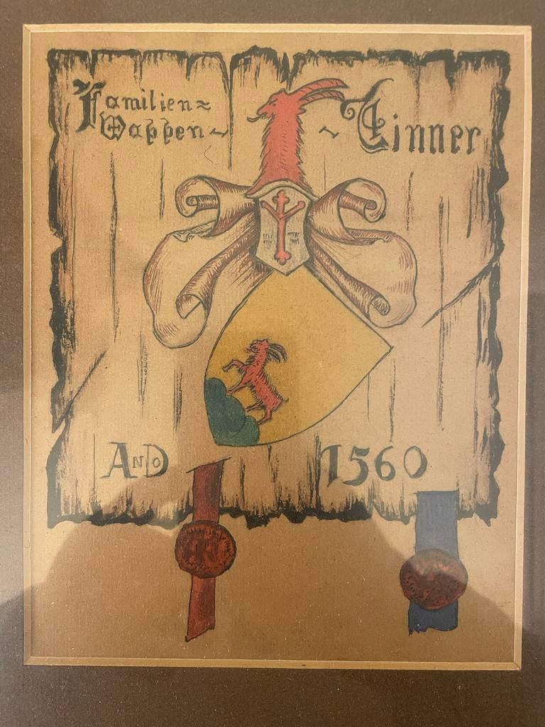 DOOS 3 - Familiewapen uit Duitsland, gedateerd 1560, Ophalen of Verzenden
