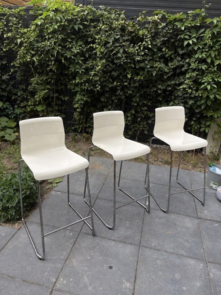 3 IKEA GLENN bar stools, 3 krukken, Ophalen, Gebruikt, 60 tot 90 cm