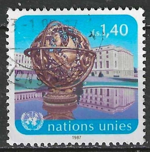 VN-Geneve 1987 - Yvert 153 - Armillairsfeer (ST), Verzenden, Gestempeld, Noord-Amerika