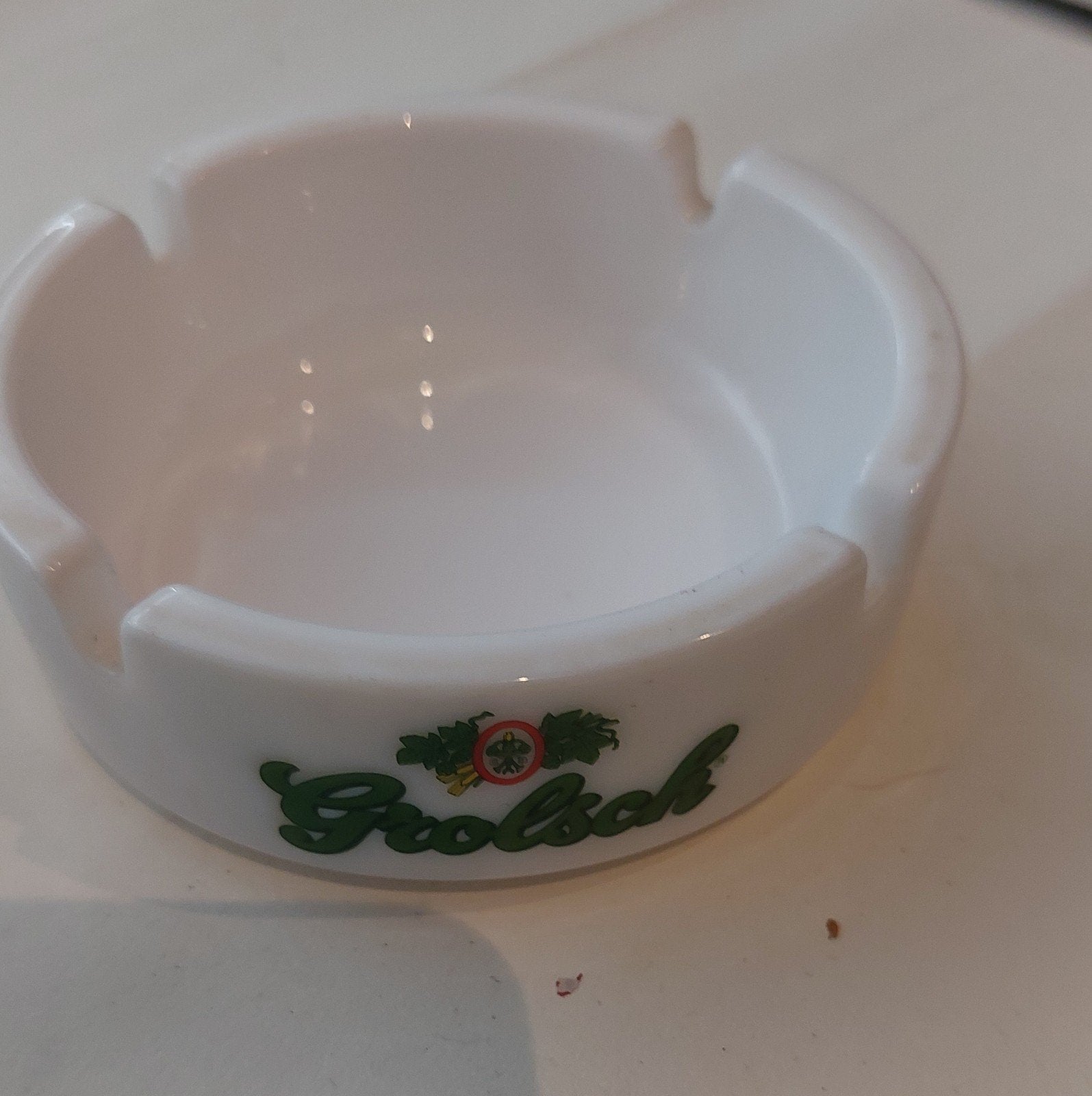 Glazen asbakken (Grolsch, Peter Stuyvesant, Coca-Col, Verzenden, Gebruikt