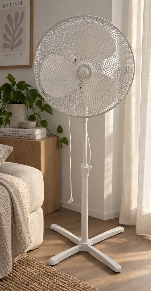 Base Line Statiefventilator - Wit, 40W, 3 snelheden