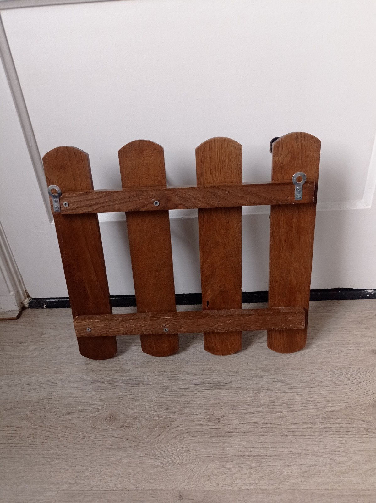 Vintage eikenhouten wandkapstok 40x37 CM, Ophalen of Verzenden