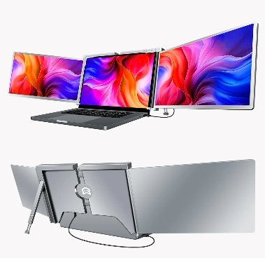 E3MAX Tri-screen - Portable Monitor 13" - 17.3" KOOPJE!!!, Computers en Software, Kantelbaar, Full HD, Ophalen of Verzenden, Zo goed als nieuw